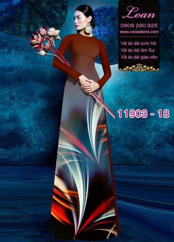 Vải áo dài hoa in 3D
