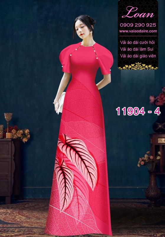 Vải áo dài hoa in 3D