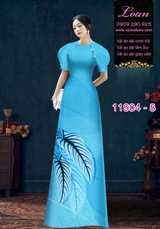 Vải áo dài hoa in 3D