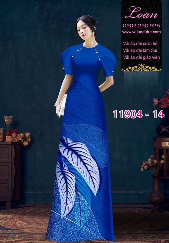 Vải áo dài hoa in 3D