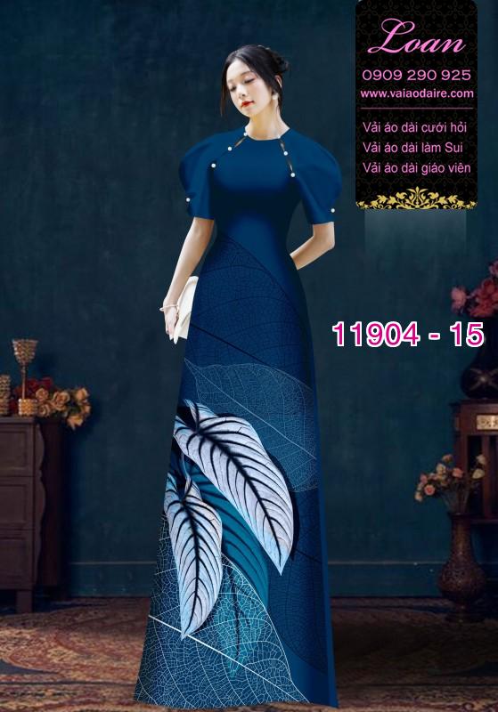 Vải áo dài hoa in 3D