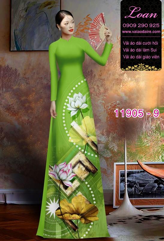 Vải áo dài hoa in 3D