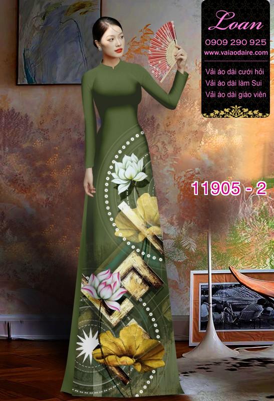 Vải áo dài hoa in 3D