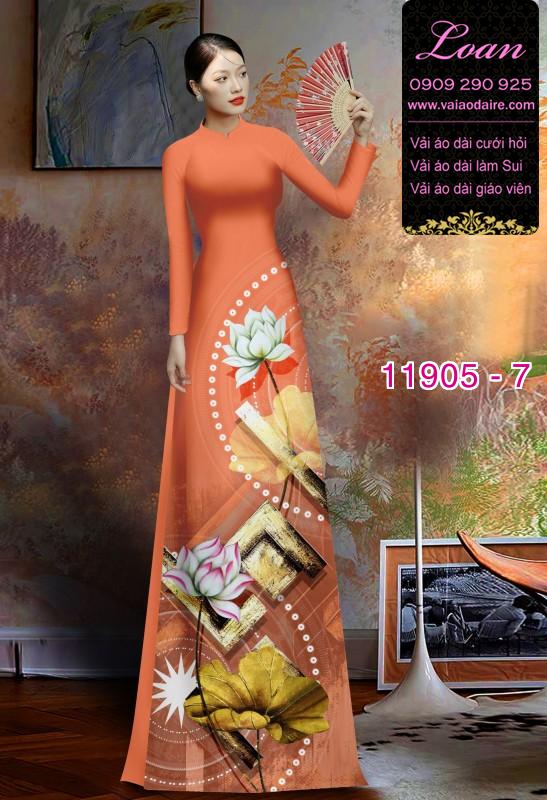 Vải áo dài hoa in 3D