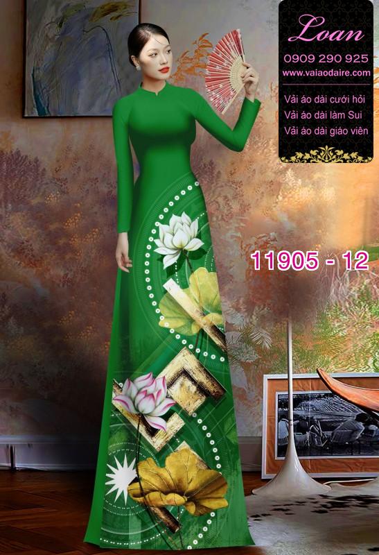 Vải áo dài hoa in 3D