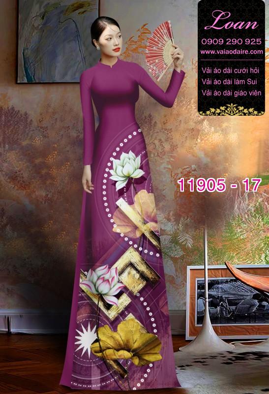 Vải áo dài hoa in 3D