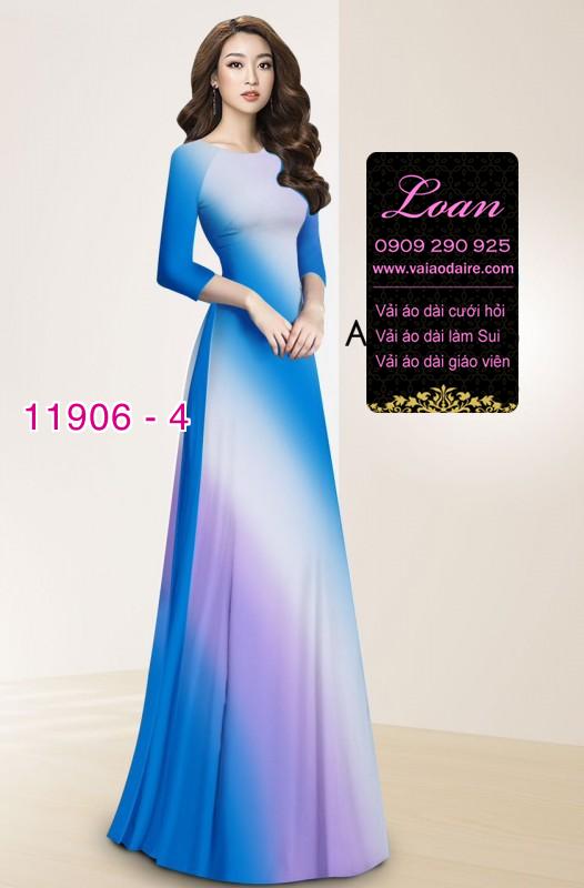 Vải áo dài in 3D loang màu