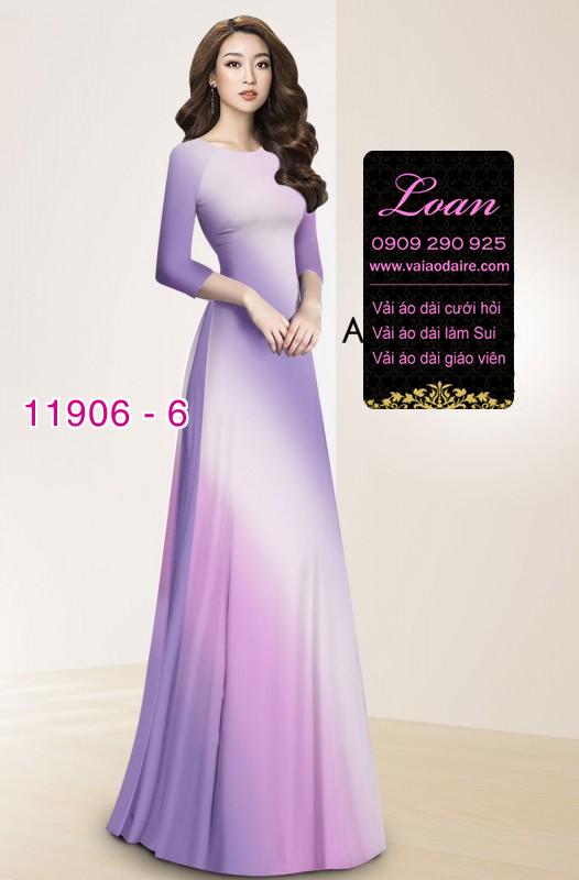 Vải áo dài in 3D loang màu