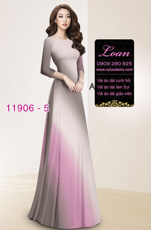 Vải áo dài in 3D loang màu
