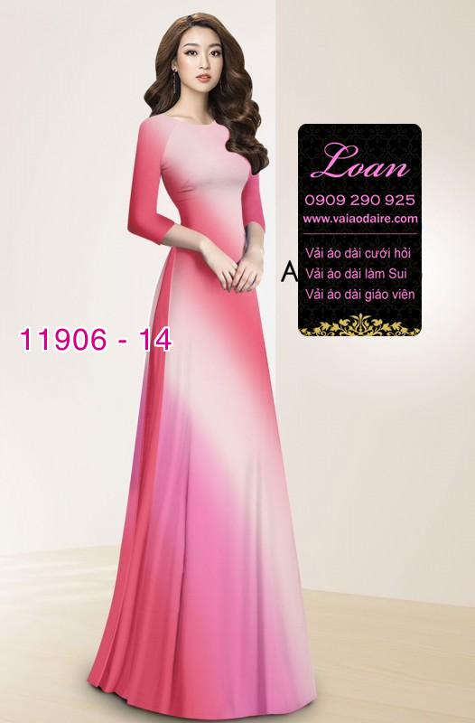 Vải áo dài in 3D loang màu