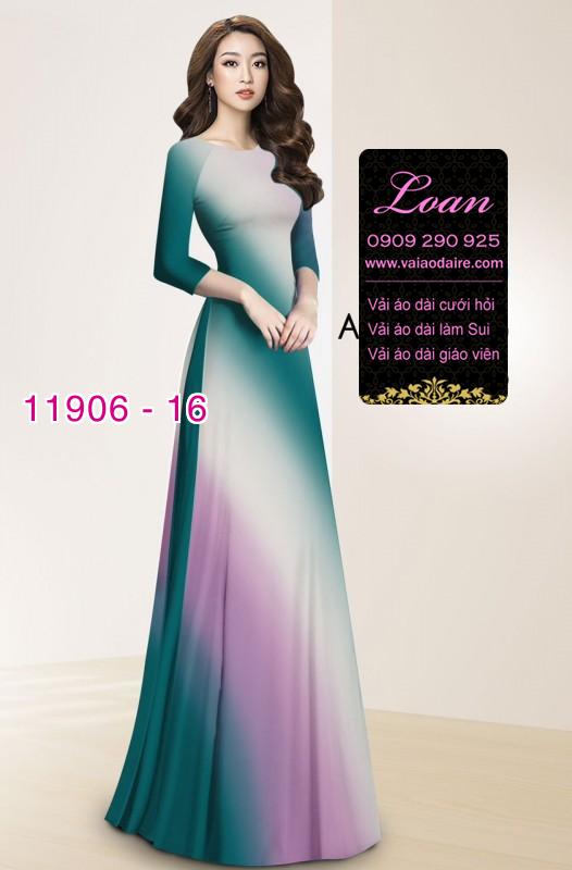 Vải áo dài in 3D loang màu