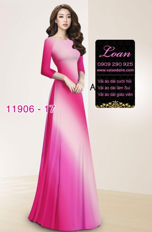 Vải áo dài in 3D loang màu