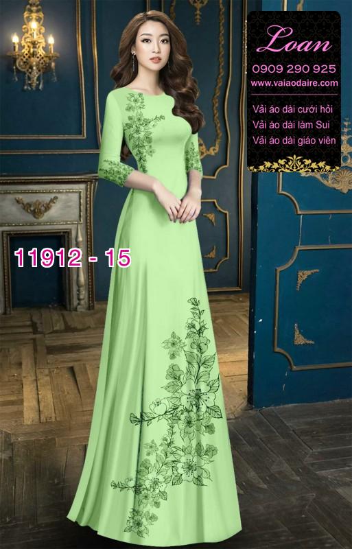 Vải áo dài hình in hoa 3D Vải áo dài hình in hoa 3D