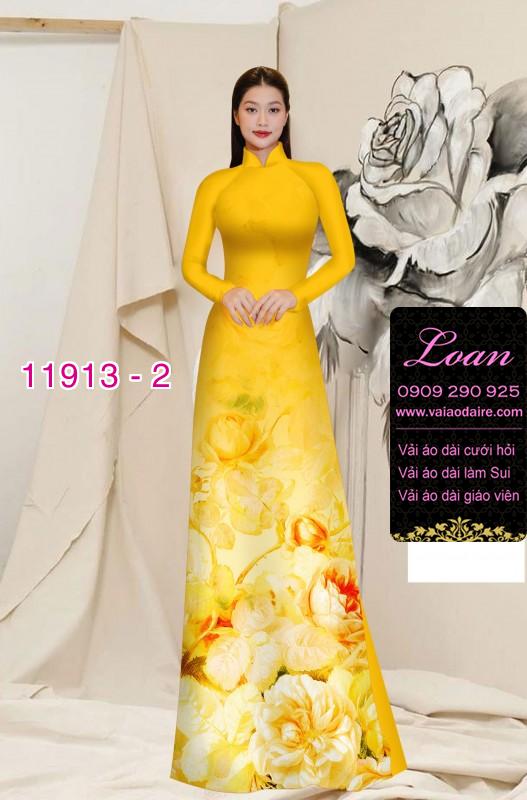 Vải áo dài hình in hoa 3D Vải áo dài hình in hoa 3D