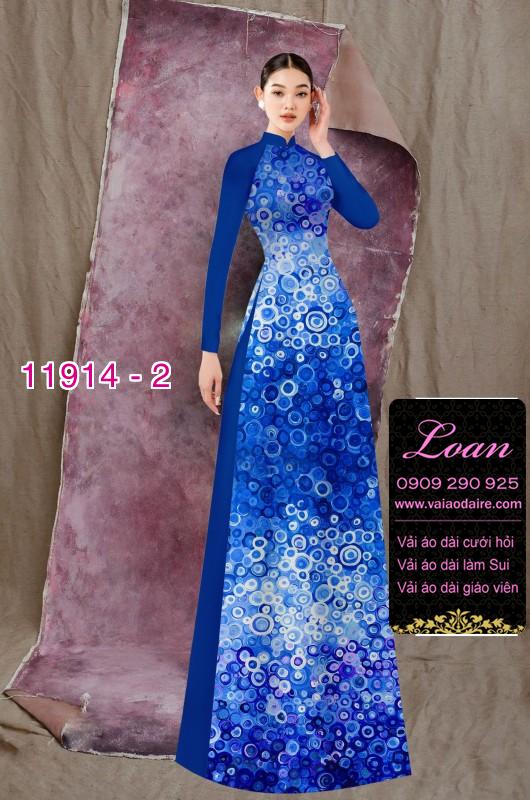 Vải áo dài hình in hoa 3D