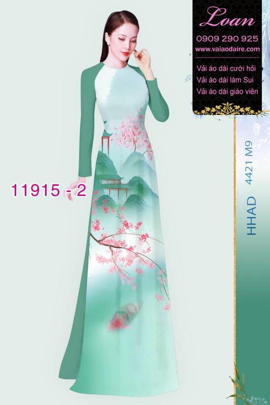 Vải áo dài hình in hoa 3D