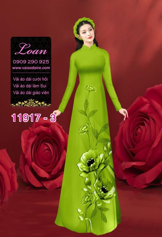 Vải áo dài hình in hoa 3D Vải áo dài hình in hoa 3D
