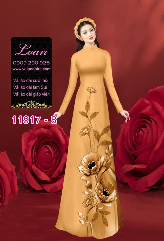 Vải áo dài hình in hoa 3D Vải áo dài hình in hoa 3D