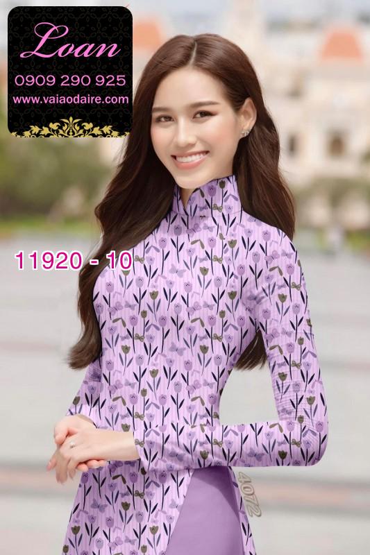 Vải áo dài hoa nhí