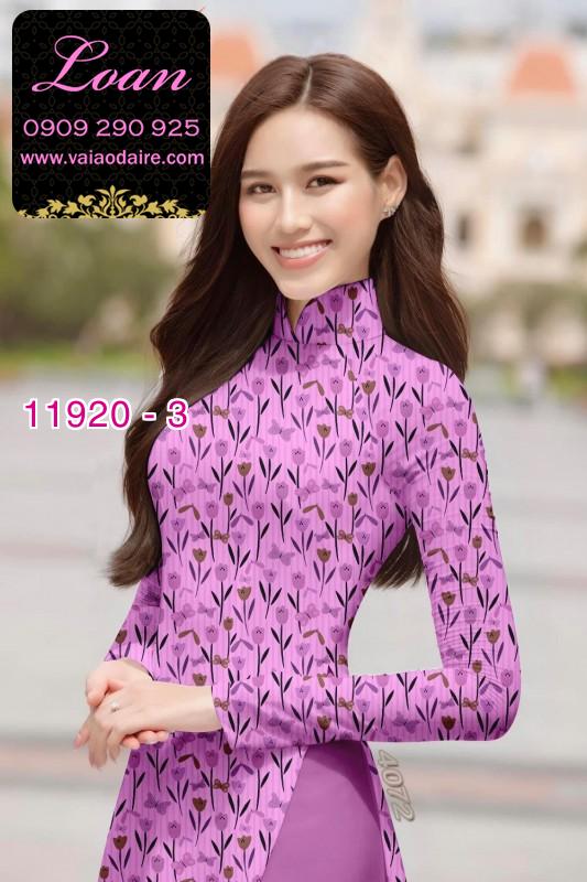 Vải áo dài hoa nhí