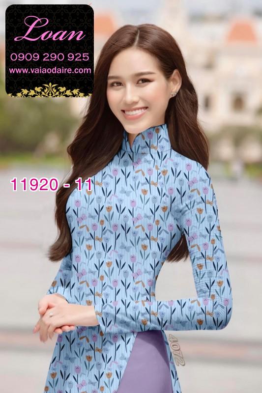 Vải áo dài hoa nhí