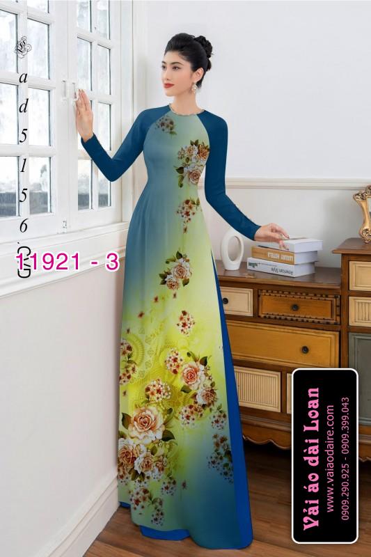 Vải áo dài hoa in 3D