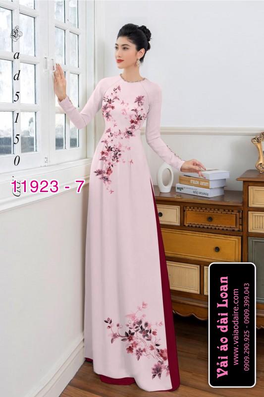 Vải áo dài hoa in 3D