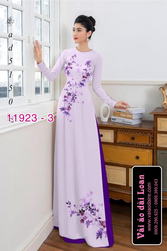 Vải áo dài hoa in 3D