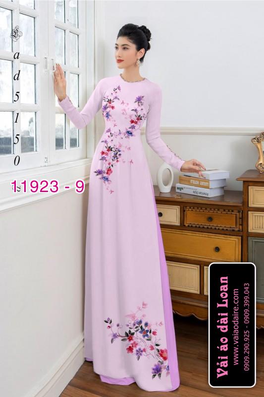 Vải áo dài hoa in 3D