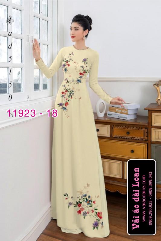 Vải áo dài hoa in 3D