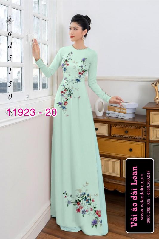 Vải áo dài hoa in 3D