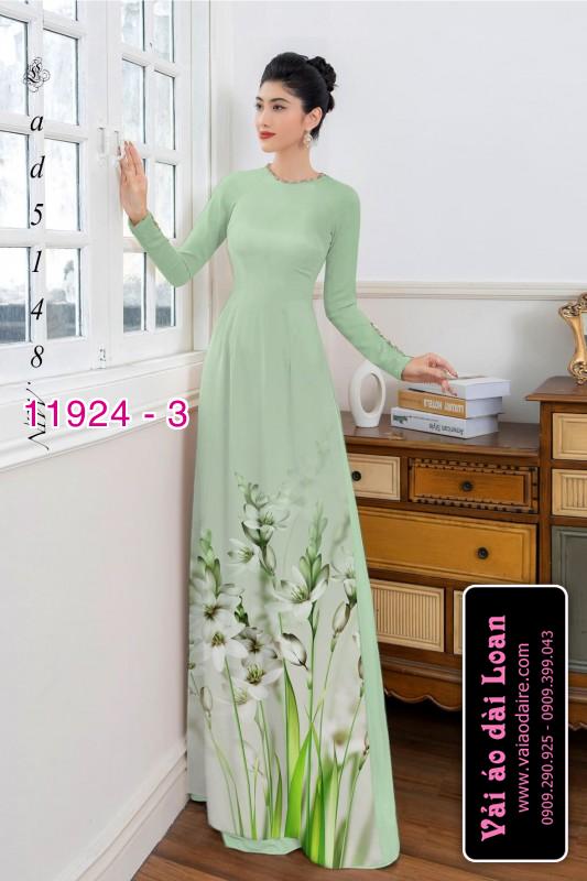 Vải áo dài hoa in 3D