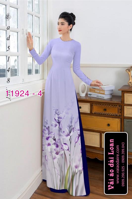 Vải áo dài hoa in 3D