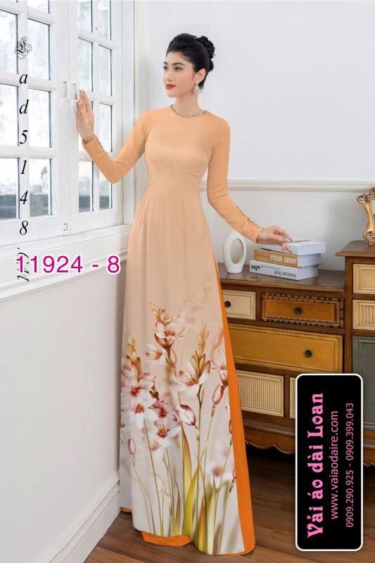 Vải áo dài hoa in 3D