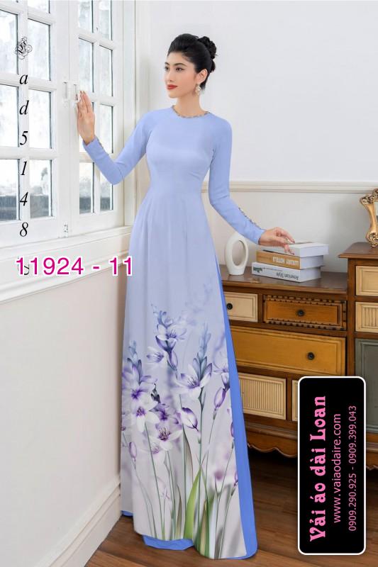 Vải áo dài hoa in 3D