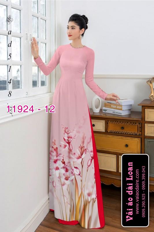 Vải áo dài hoa in 3D