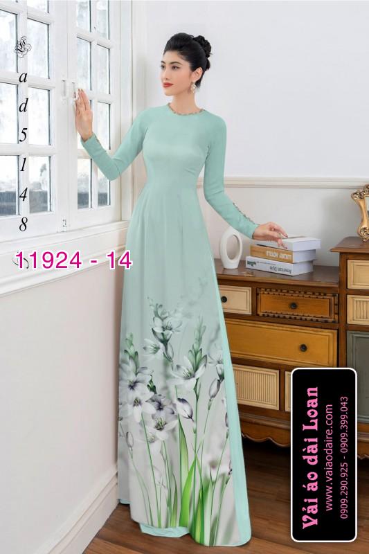 Vải áo dài hoa in 3D