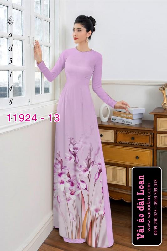 Vải áo dài hoa in 3D