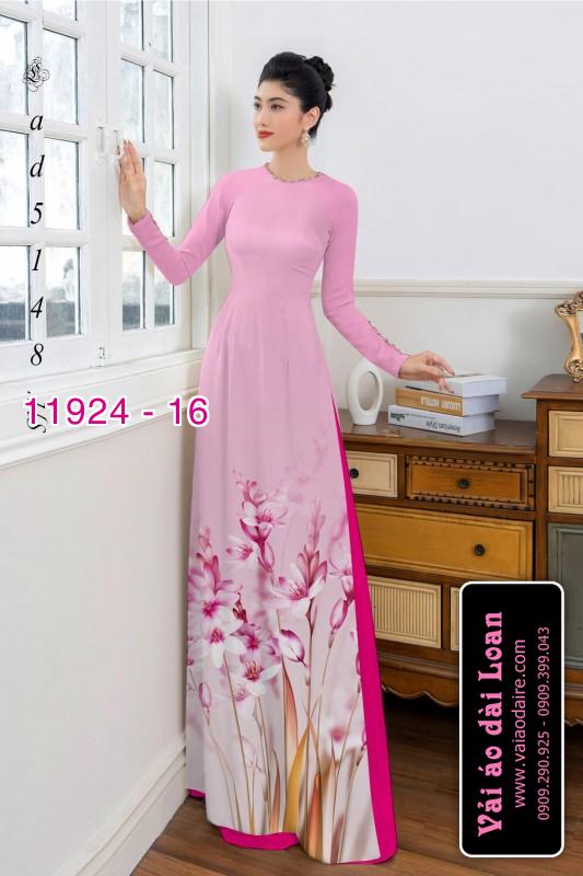Vải áo dài hoa in 3D