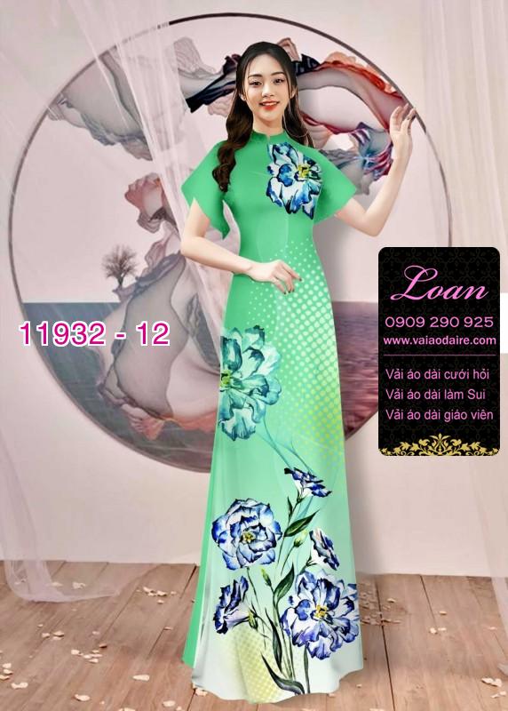 Vải áo dài hoa in 3D