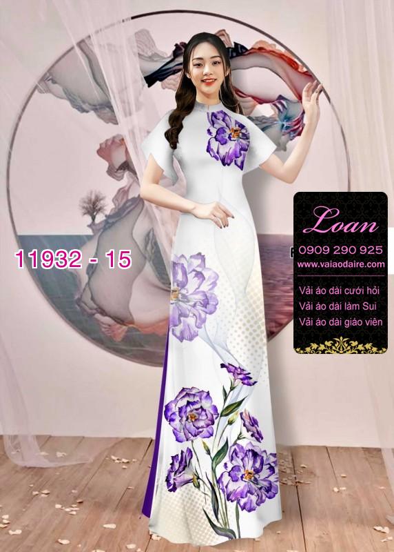 Vải áo dài hoa in 3D