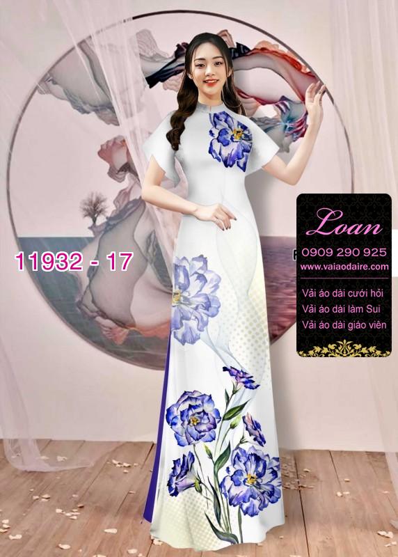 Vải áo dài hoa in 3D