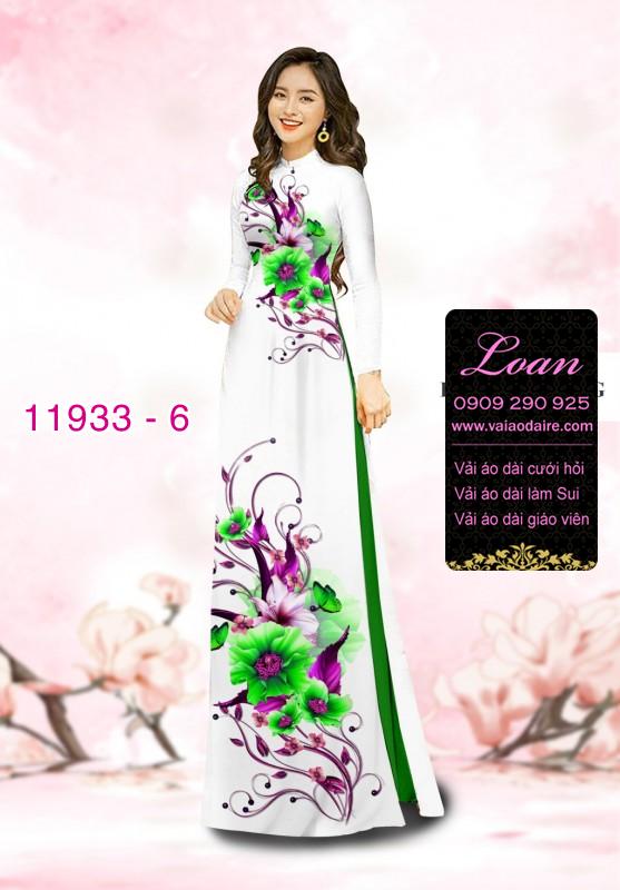 Vải áo dài hoa in 3D