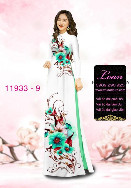 Vải áo dài hoa in 3D