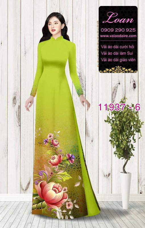 Vải áo dài hoa in 3D Vải áo dài hoa in 3D