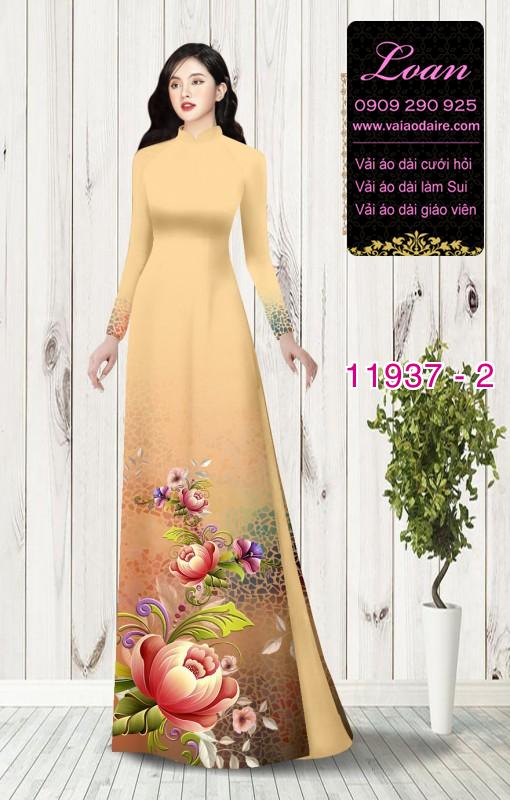 Vải áo dài hoa in 3D Vải áo dài hoa in 3D