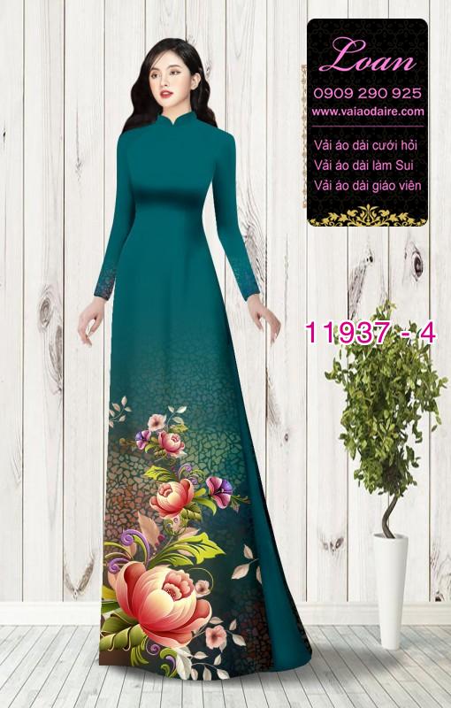 Vải áo dài hoa in 3D Vải áo dài hoa in 3D