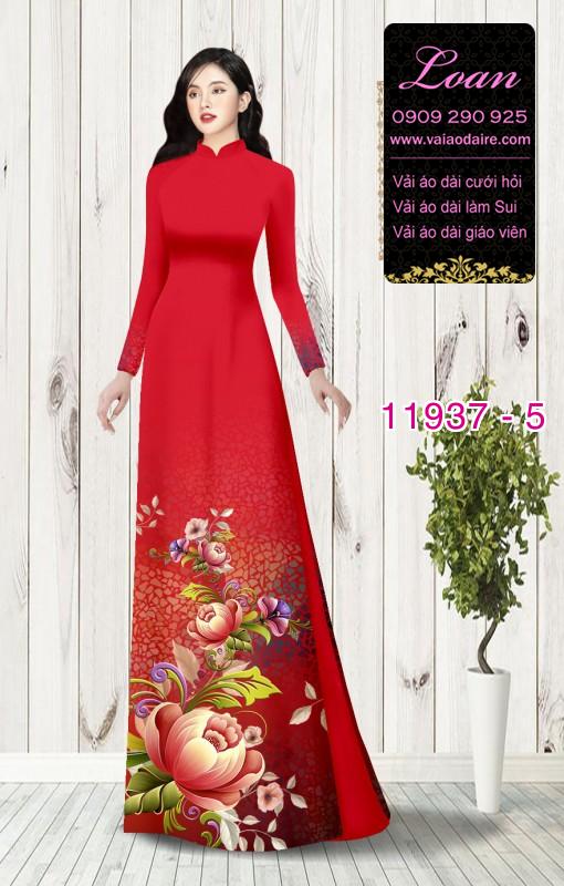 Vải áo dài hoa in 3D Vải áo dài hoa in 3D