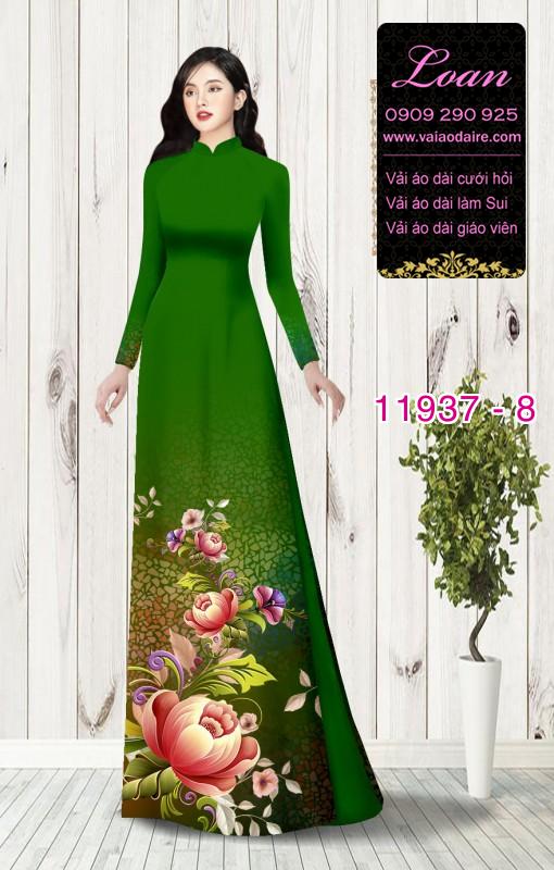 Vải áo dài hoa in 3D Vải áo dài hoa in 3D