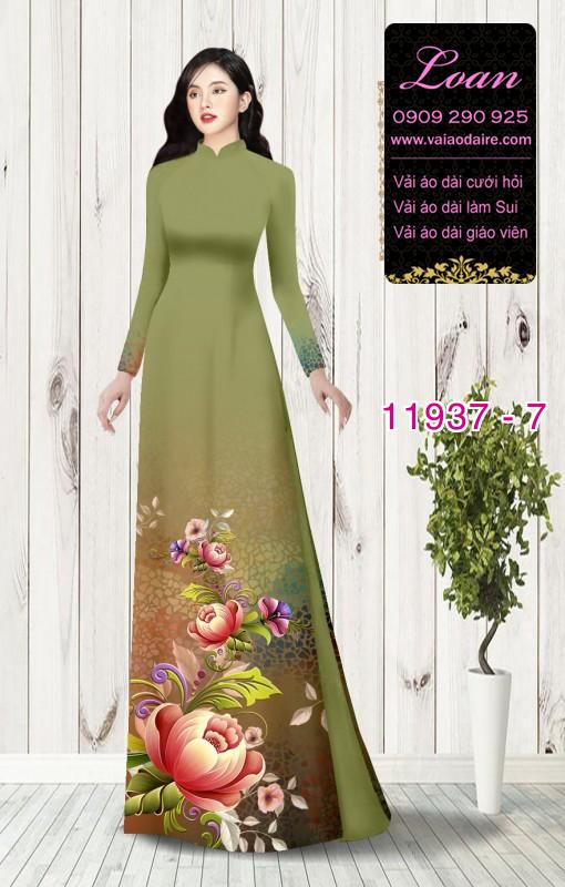 Vải áo dài hoa in 3D Vải áo dài hoa in 3D